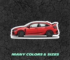 Civic Type R Fk8 Car Profile Sticker Laptop Book Phone Windows Civic Type R Fk8 Car Profile Sticker Laptop Book Phone Windows