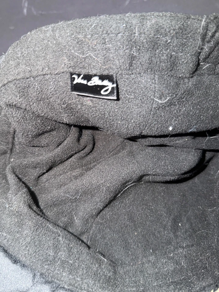 Sombrero Vera Bradley Newsgirl Dogwood Negro Amarillo Floral Forrado de Vellón Talla Única Foto 4 de 4