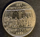 1982 Canadian 1$ One Dollar Nickel Coin Confederation Canada Constitution
