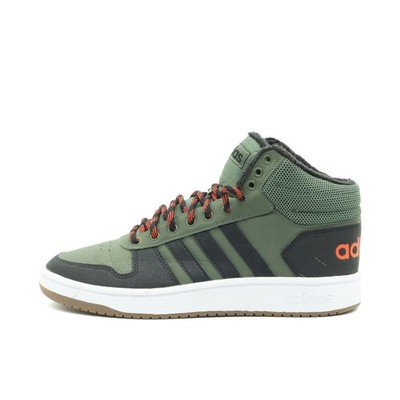 adidas Herren CG7115 EU 43 1/3 olivgrü/schwarz Hoops Sneaker