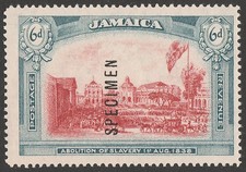 JAMAICA 1921 Abolition of Slavery 6d wmk mult crown, SPECIMEN. MNH **. Very rare
