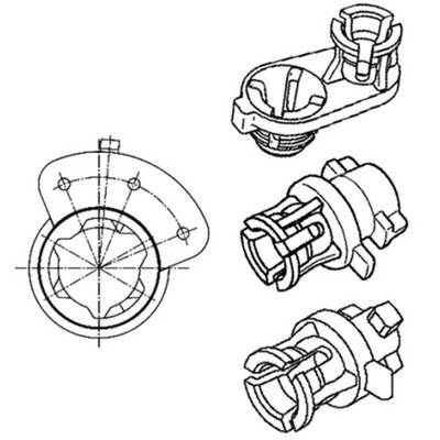ORIGINAL  Hella 8HG 183 586-001 Halter, Stellelement-Leuchtweitenregulierung