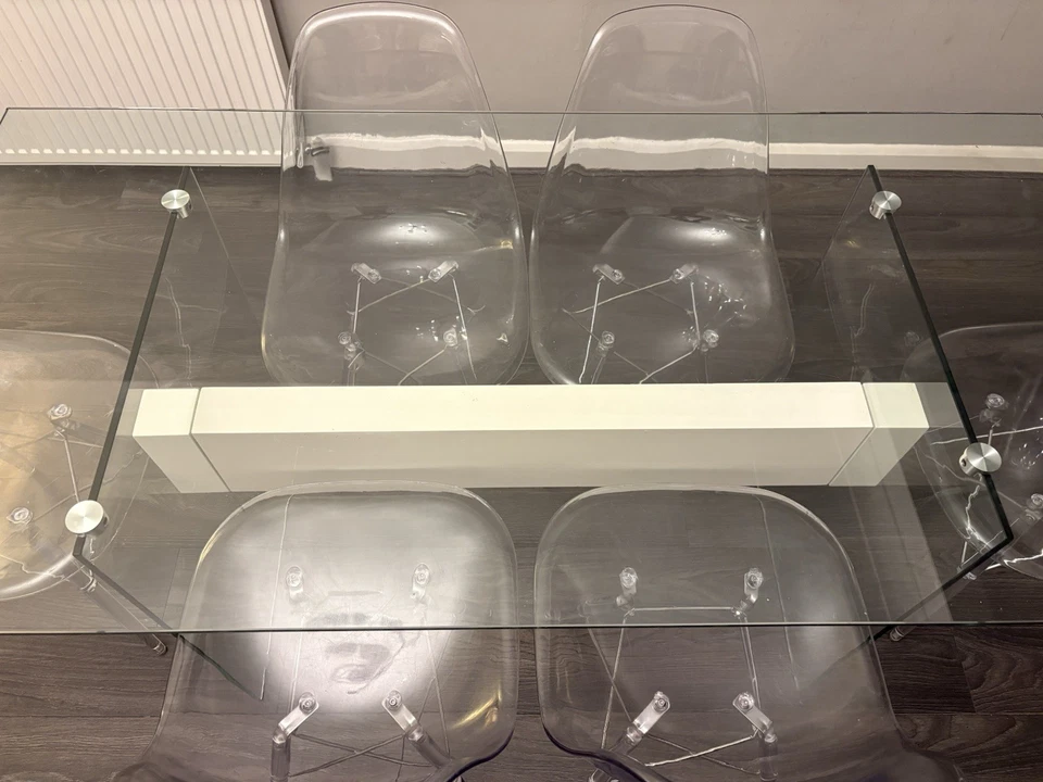 Dwell Glass Dining Table And 6 Chairs - Image 3 of 4