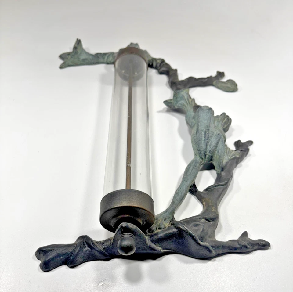 Escultura de Rana Montada en la Pared Aluminio Exterior Jardín 16" Alto SPI Hogar PARA REPUESTOS Foto 2 de 4