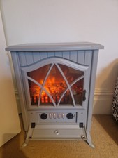 Electric Fireplace Log Burning Flame Effect Fire Heater Warm Stove Freestanding