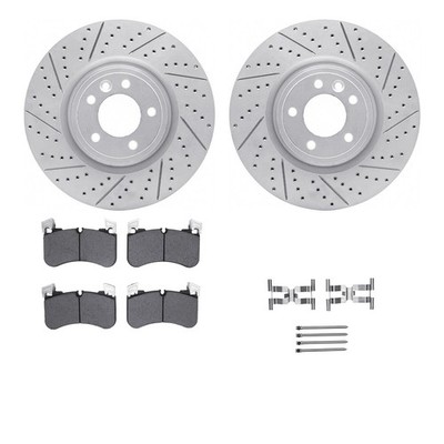 For Land Rover Range Rover Sport 18-22 Brake Kit Drilled & Slotted Front Brake