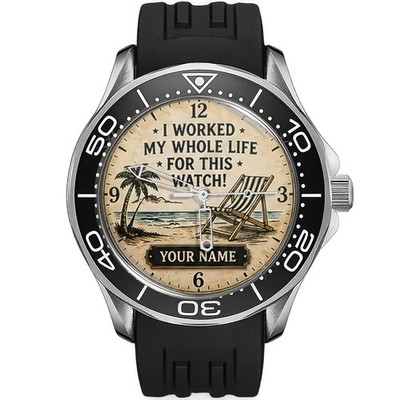 Ich habe mein ganzes Leben für diese Uhr gearbeitet personalisiert Ruhestand Geschenk sportlicher Stil