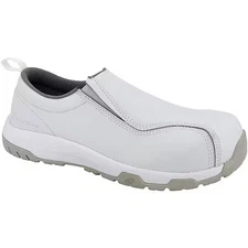 Nautilus Safety Footwear 1652-10W Women's Composite Toe Loafer Shoe, White, 10,