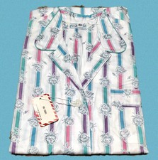 VTG 1950s DEADSTOCK w/TAG NOS Women's PAJAMAS Mid-Century ROSES STRIPES Sz-40