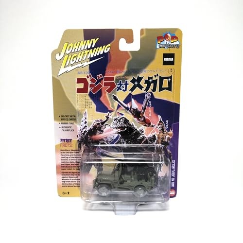 Godzilla Vs. Megalon Jeep Willys Mb 1/64 Johnny Lightning Pop Culture JLPC011-image