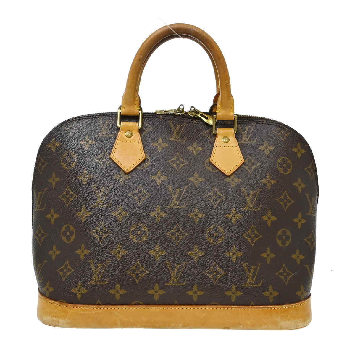 Louis Vuitton Alma Handbag Monogram Canvas Brown Canvas Handbag (Pre-Owned)