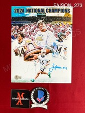 Jordan Faison autographed signed 8x10 photo Notre Dame lacrosse Beckett COA