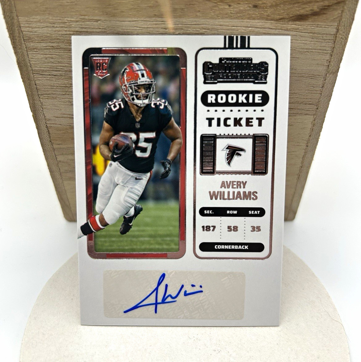 Panini 2022 Contenders Avery Williams Rookie Ticket Auto #250 Atlanta Falcons