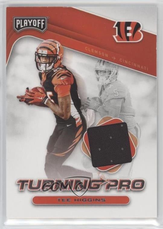 2020 Panini Playoff Turning Pro Memorabilia Tee Higgins #TP-10 Rookie RC 0t2
