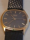 Vintage MEN'S SEIKO 6 JEWELS QUARTZ DRESS WATCH BLACK DIAL NEW BATTERY