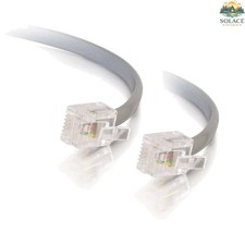 RJ11 Modem Cable, Ethernet Network Cable, Silver Telephone Cable, 7 Foot DSL ...