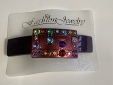 Hair Clip New Plastic Mutli color rhinestone 451