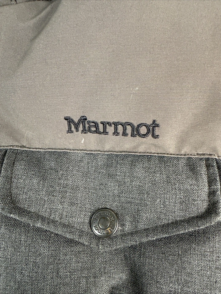 Marmot Down Hooded Jacket 700 Fill Puffer Jacket Coat Youth Size XL Gray EUC - Image 3 of 4