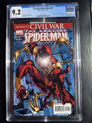 🔥Amazing Spider-Man #529 CGC 9.2 1st Appearance of Iron Spider-Man 2006🗝️🔥