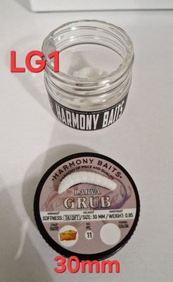  Harmony Baits Larva Grub 30mm Weißforellen Angelköder Barsch Döbel 