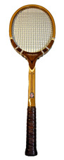 Early 1950s Imperial USA Wooden Tennis Racquet Art Deco Inlay Exceptional Cond