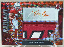 Trey McBride 2022 Spectra - Radiant Rookie Patch Signatures Neon Orange 01/15