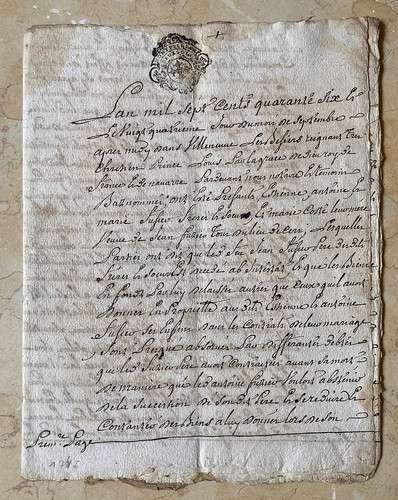 ORIGINAL! FRENCH KING LOUIS XV ERA 8 PAGE LEGAL DOCUMENT SEPT. 24, 1746