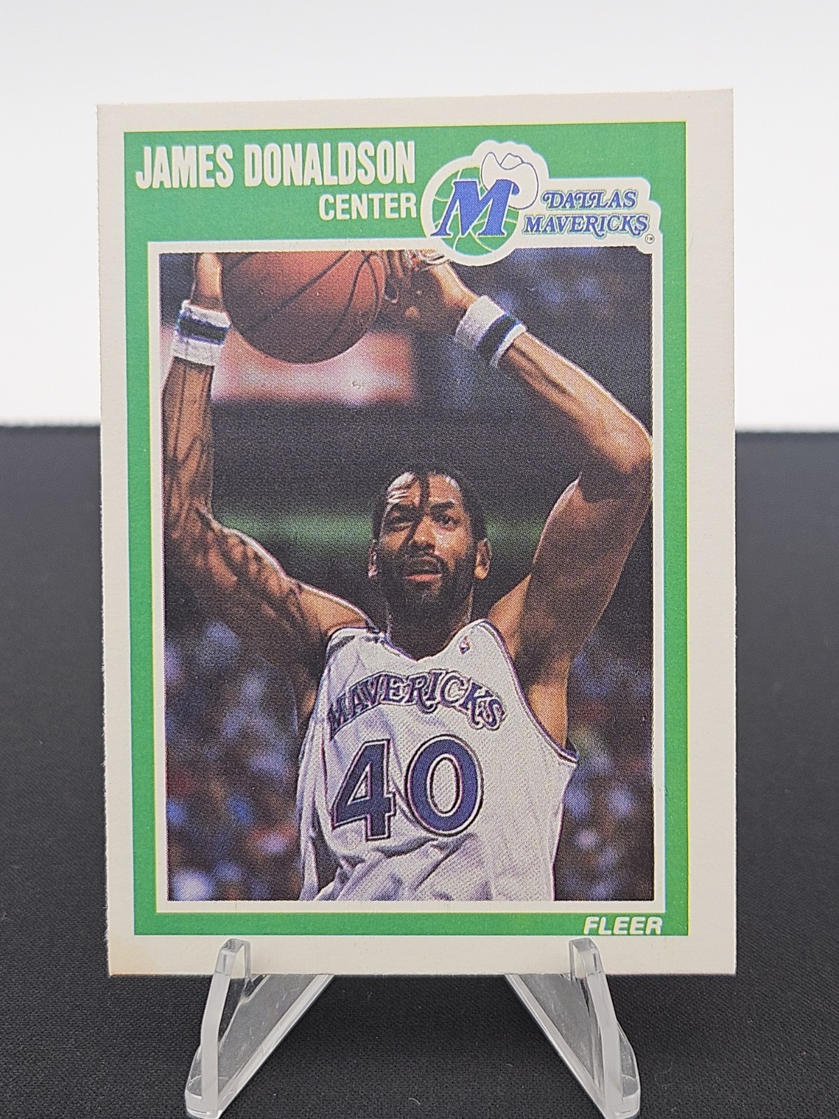 1989-90 Fleer Basketball #34 James Donaldson Dallas Mavericks NBA