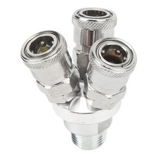 3 Way Quick Coupler Universal Type Male Thread Air Compressor Fittings G1
