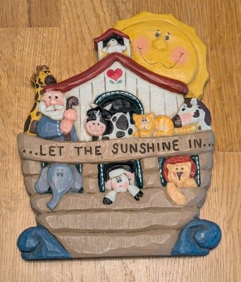 Eddie Walker Noah's Ark Wall Hanger Plaque Let The Sunshine In Childs Room Decor