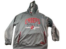 NFL Team Apparel Kansas City Chiefs Hoodie Sweatshirt Mens XL X-Large Gray