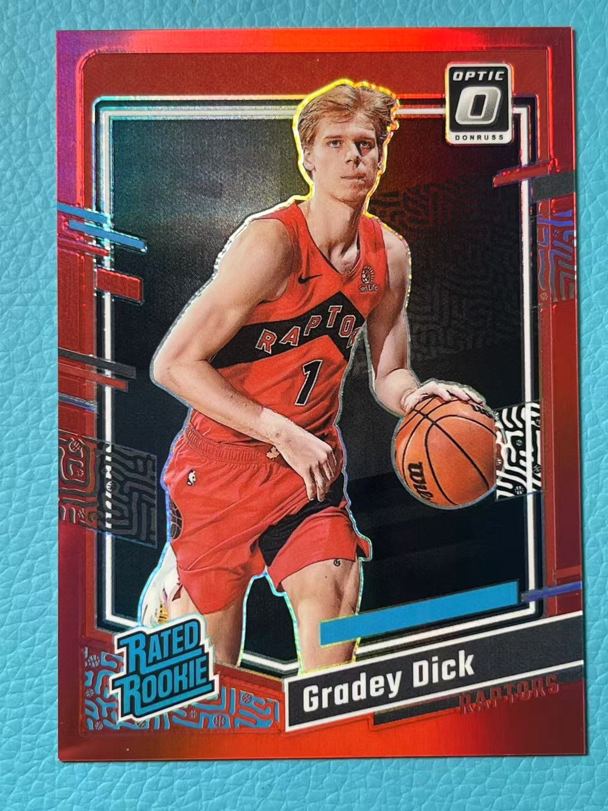 Gradey Dick 2023-24 Panini Donruss Optic 45/99 Red Rated Rookie #212