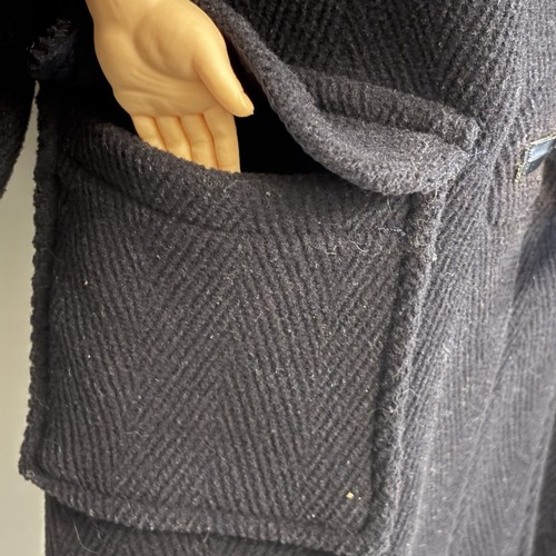 Papo D'Anjo Girls 4 Wool Blend Pea Coat Navy Blue Jacket Hood Pockets Preppy - Picture 5 of 9