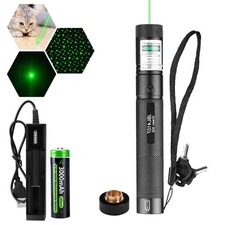 2in1 Green Laser Pointer Pen 532nm Visible Astronomy Beam Light Lazer w/StarCap