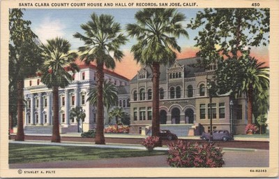 San Jose CA Santa Clara County Court House and Hall of Records 1945