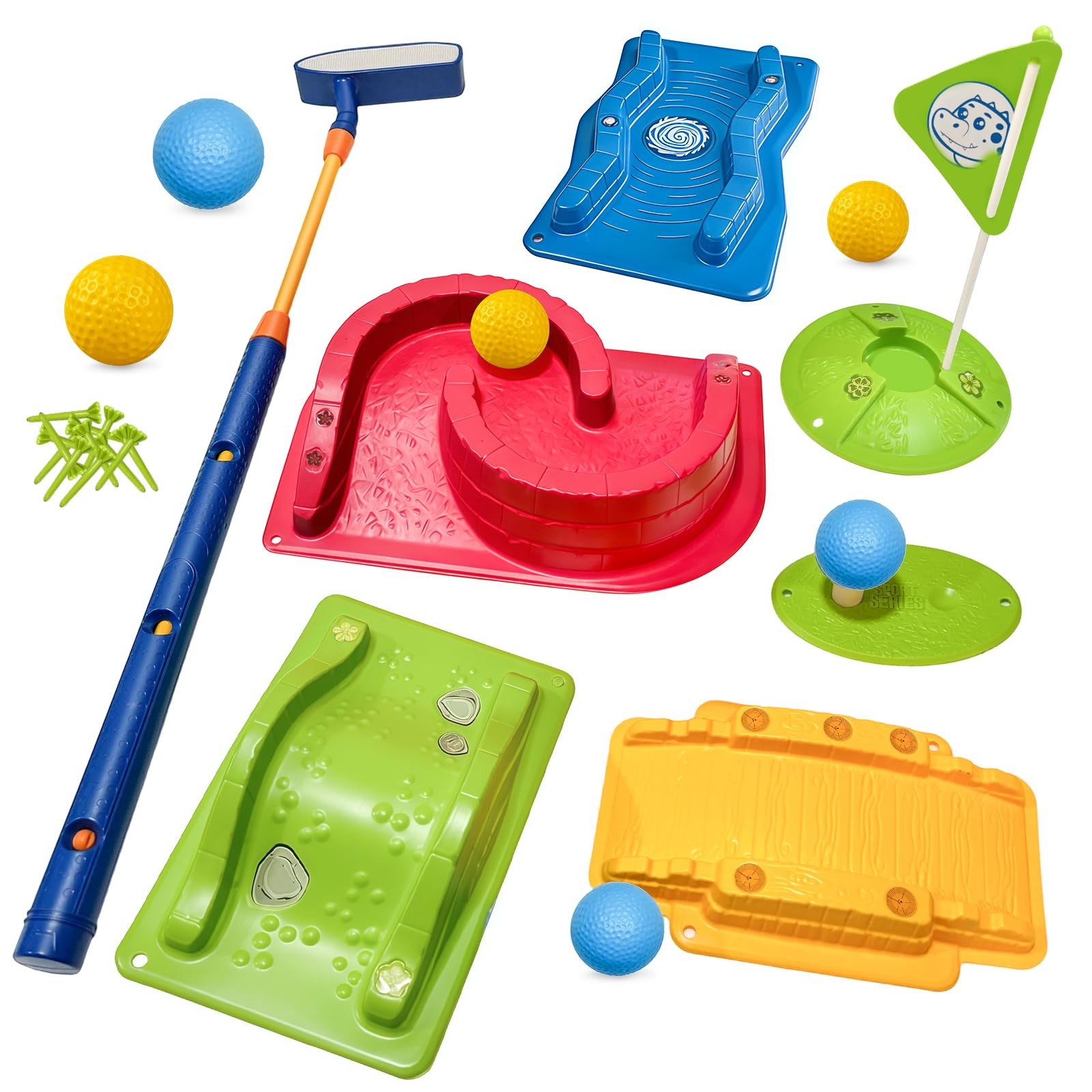 Set With Club - 16pcs Kids Toy Golf Games Set, Mini Games To