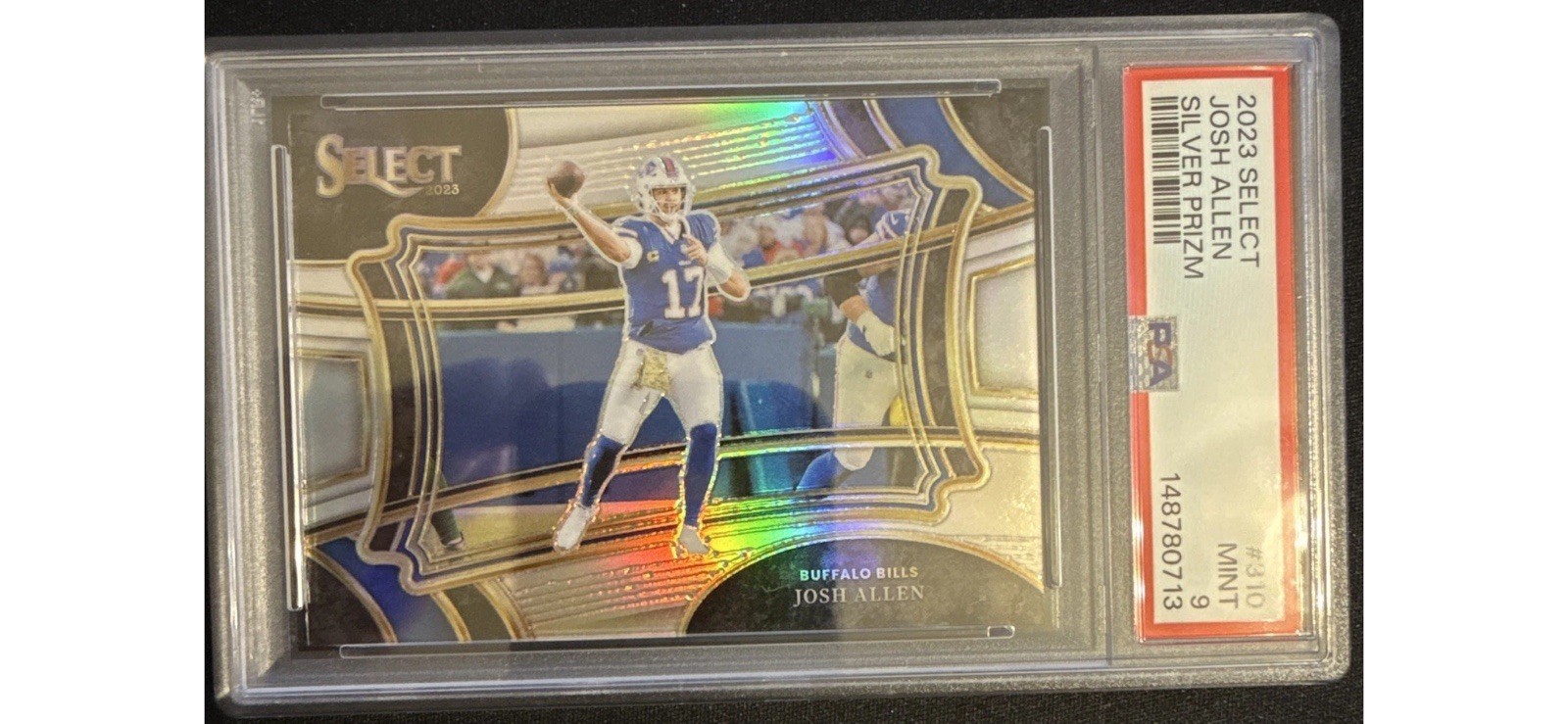 Panini 2023 Select Field Level Josh Allen Bills #310 Silver Prizm PSA 9 view 1