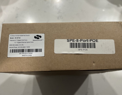 Spectrum VoIP SV-GP-82 8-Port PoE Gigabit Switch 2 Uplink Ports Networking NEW