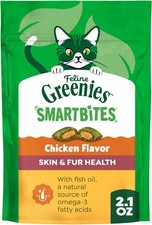 Greenies Smartbites Indoor Cat Treats Chicken Flavor 2.1 oz Pack