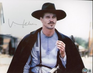 Val Kilmer Actor Signed 8x10 Tombstone Color Photo AUTO BAS Beckett