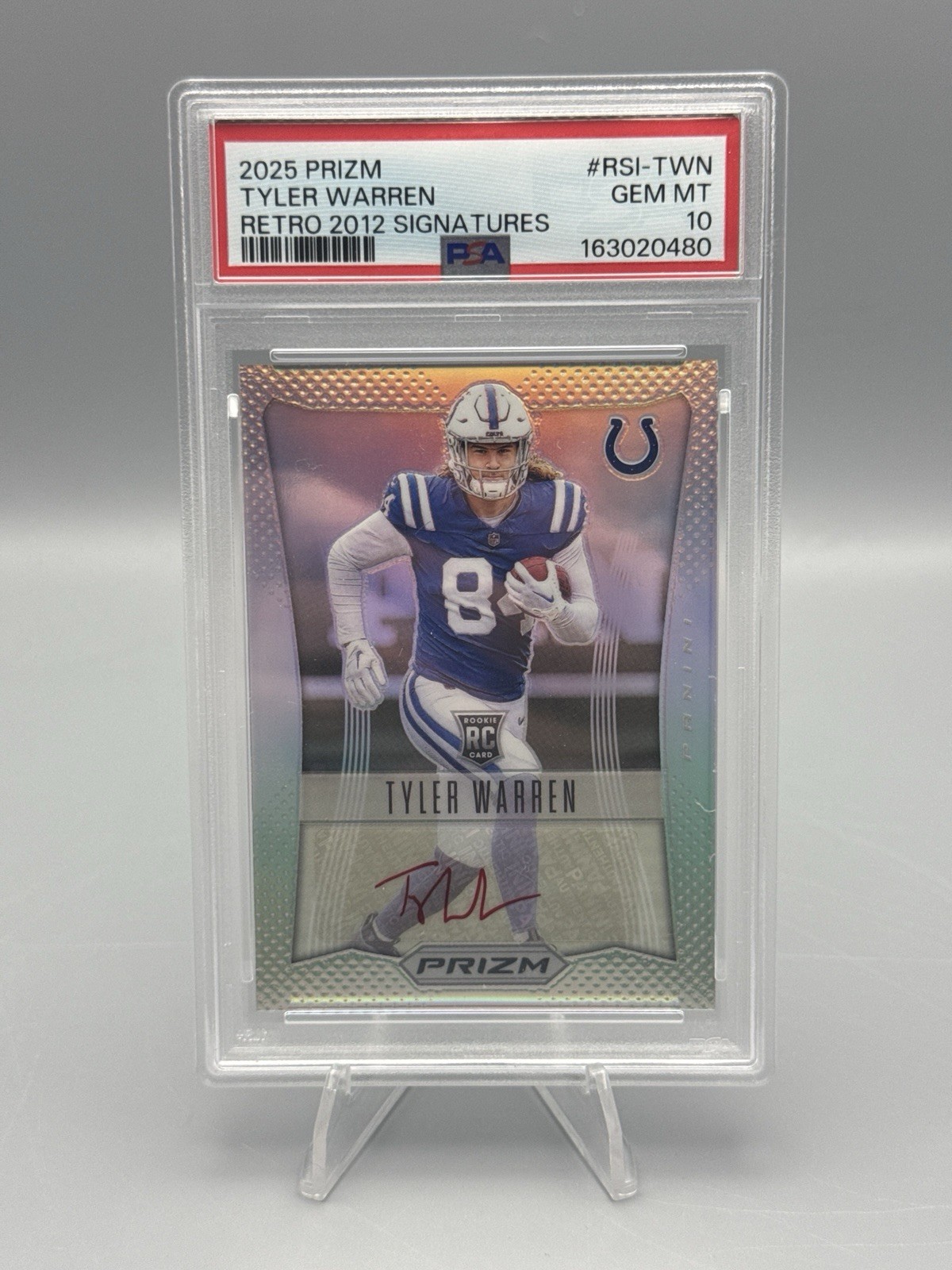 Tyler Warren Panini Prizm Retro 2012 Signatures #RSITWN Base