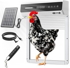 Automatic Chicken Coop Door Solar, Battery Powered  Weatherproof Aluminum, Time