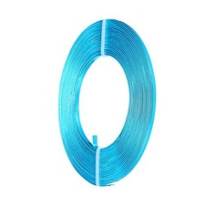 Aluminum Flat Wire, 3mm Bendable Nose Wire Soft Craft 18 Gauge 1 Sky Blue