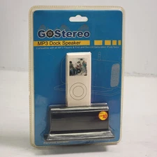 GoStereo MP3 iPod Nano 1st 2nd Generation Portable Black Dock Speaker 319 NOS