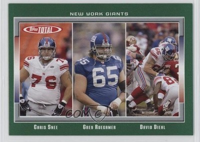 2006 Topps Total Chris Snee Grey Ruegamer David Diehl #304 Rookie RC 8d2
