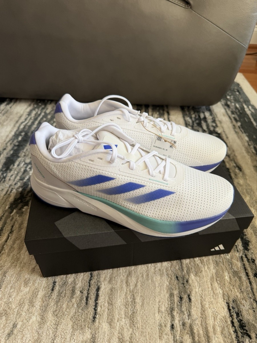 Adidas Duramo SL Cloud White Lucid Blue Flash Aqua Mens  display picture 3
