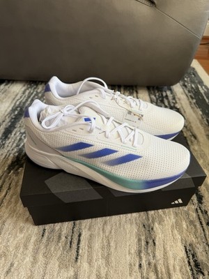 Adidas Duramo SL Cloud White Lucid Blue Flash Aqua Mens Athletic Sneaker Size 13