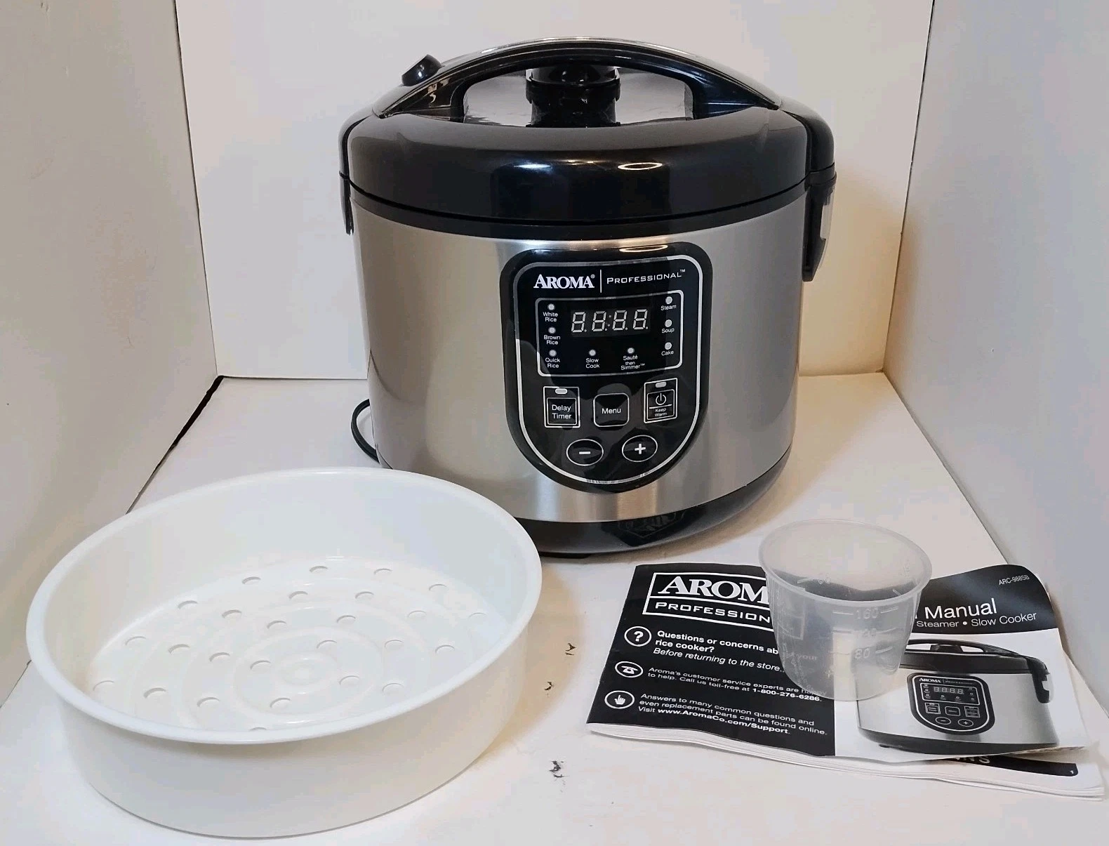 Aroma 8 / 16 Cup Professional Rice Cooker Steamer Digital Multicooker Working