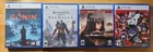 Rise of the Ronin, Assassin's Creed Valhalla Mirage, Lot Of 4 Sony PlayStation 5