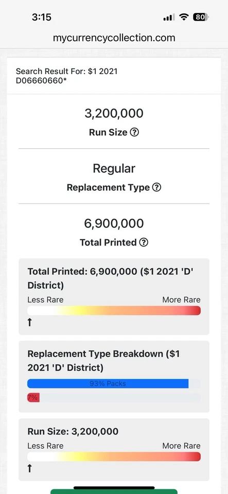 2021 $1 STAR Note D4 Binary Flipper Fancy Serial Number 06660660 5-of-a-kind 666 - Image 3 of 4
